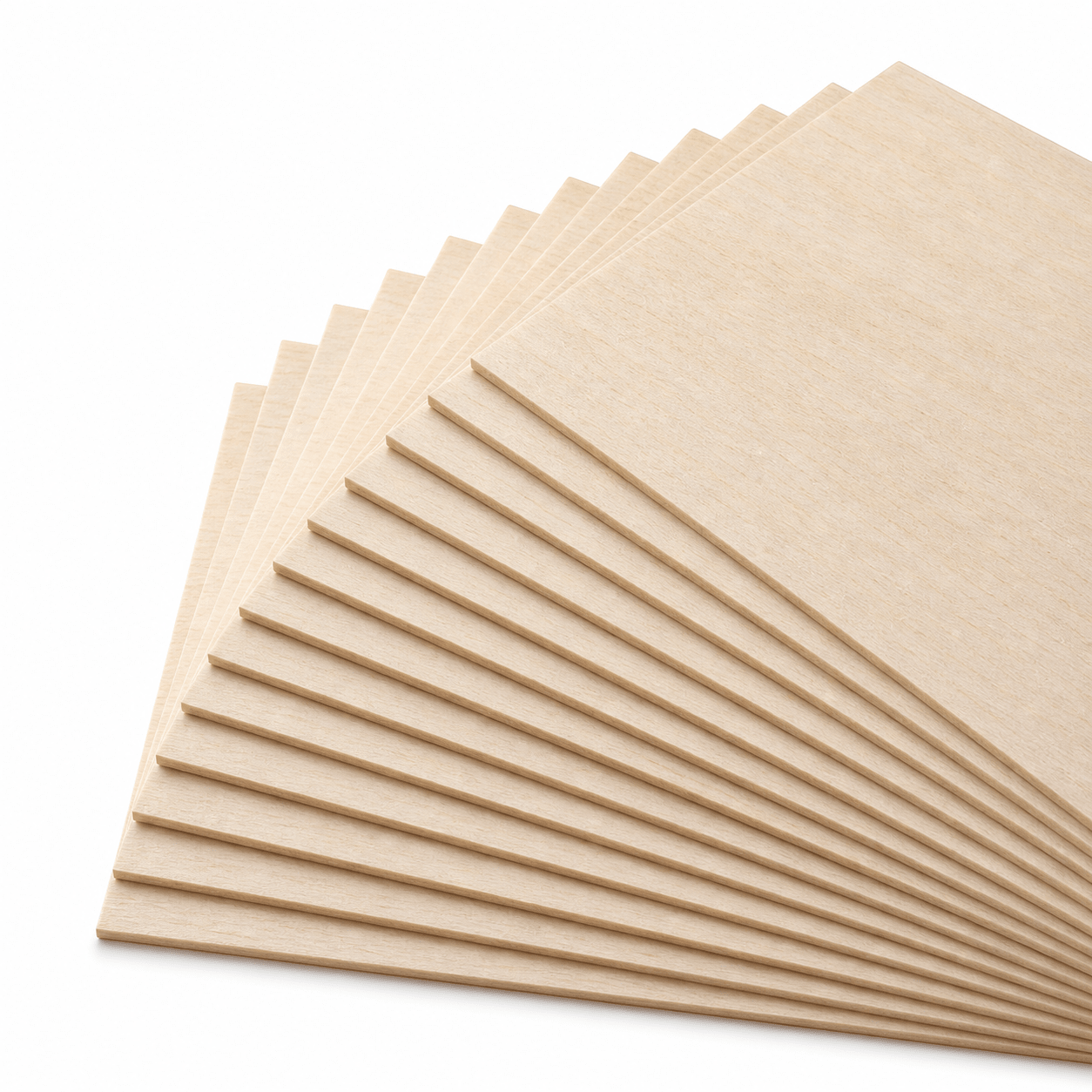Éventail d’échantillons de feuilles de contreplaqué Linde du lot de matériaux